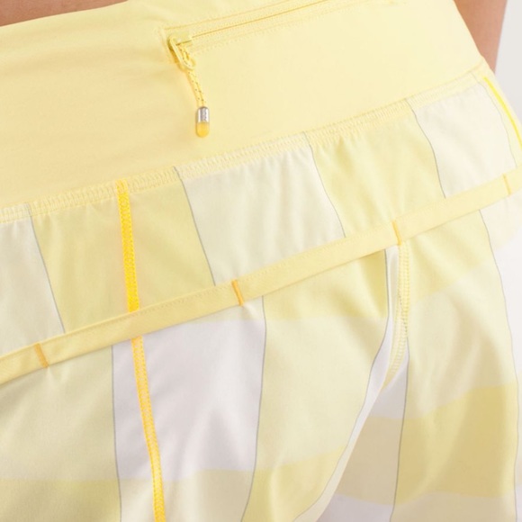 Lululemon Speed Short Gros Gingham Mellow Lemon / Mellow Lemon / Burning Yellow - Picture 7 of 14